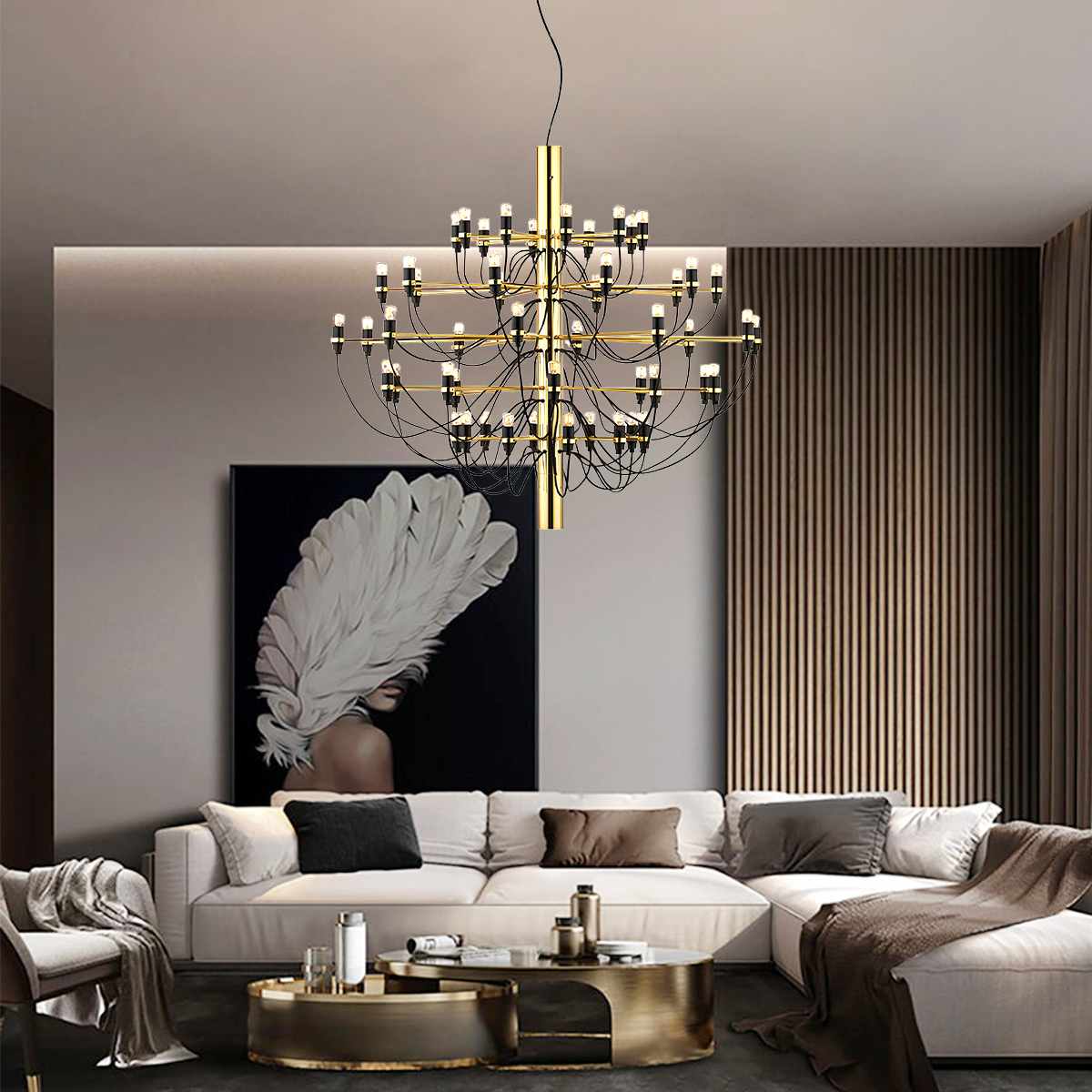 Feyran Tiered Modern Candle Chandelier