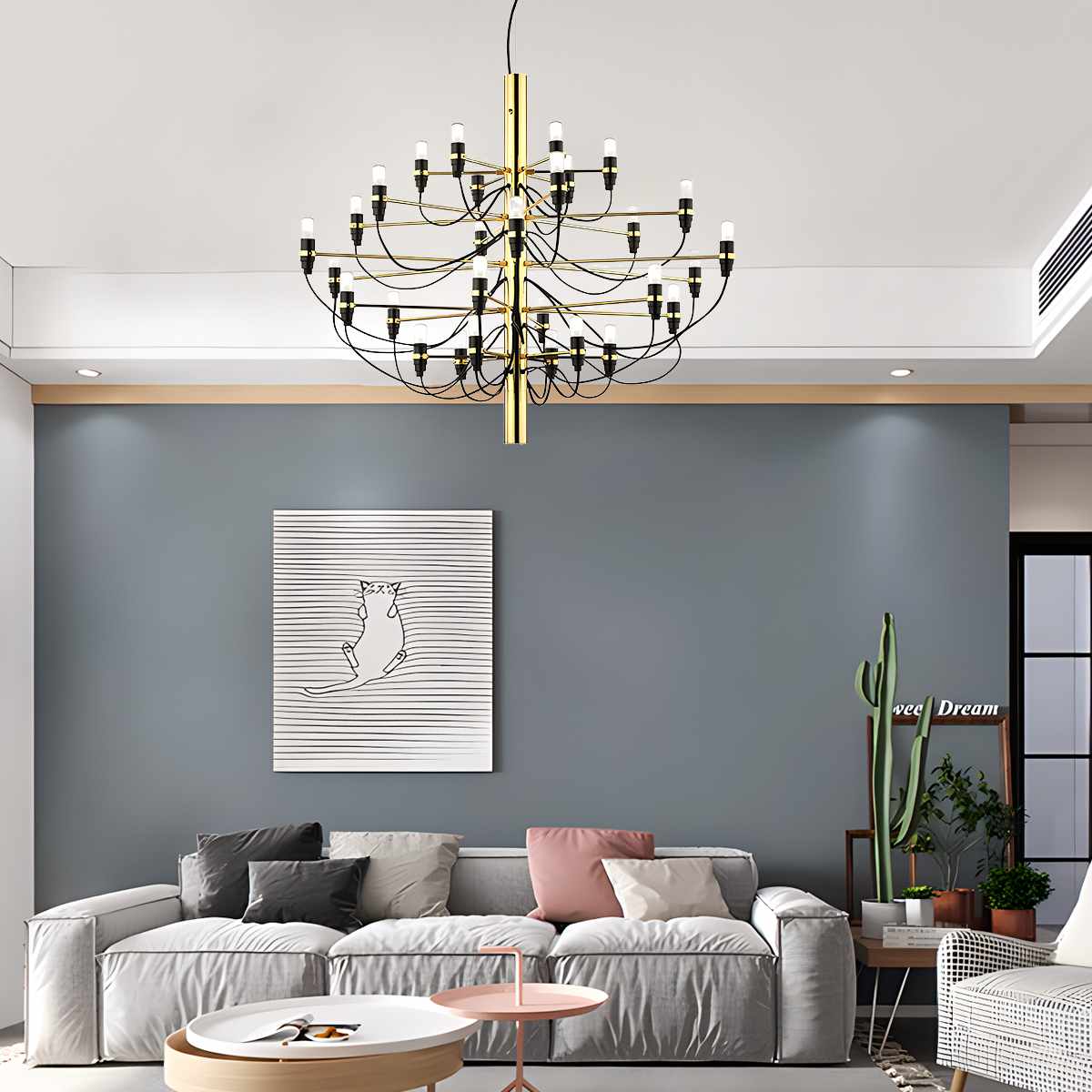 Feyran Tiered Modern Candle Chandelier
