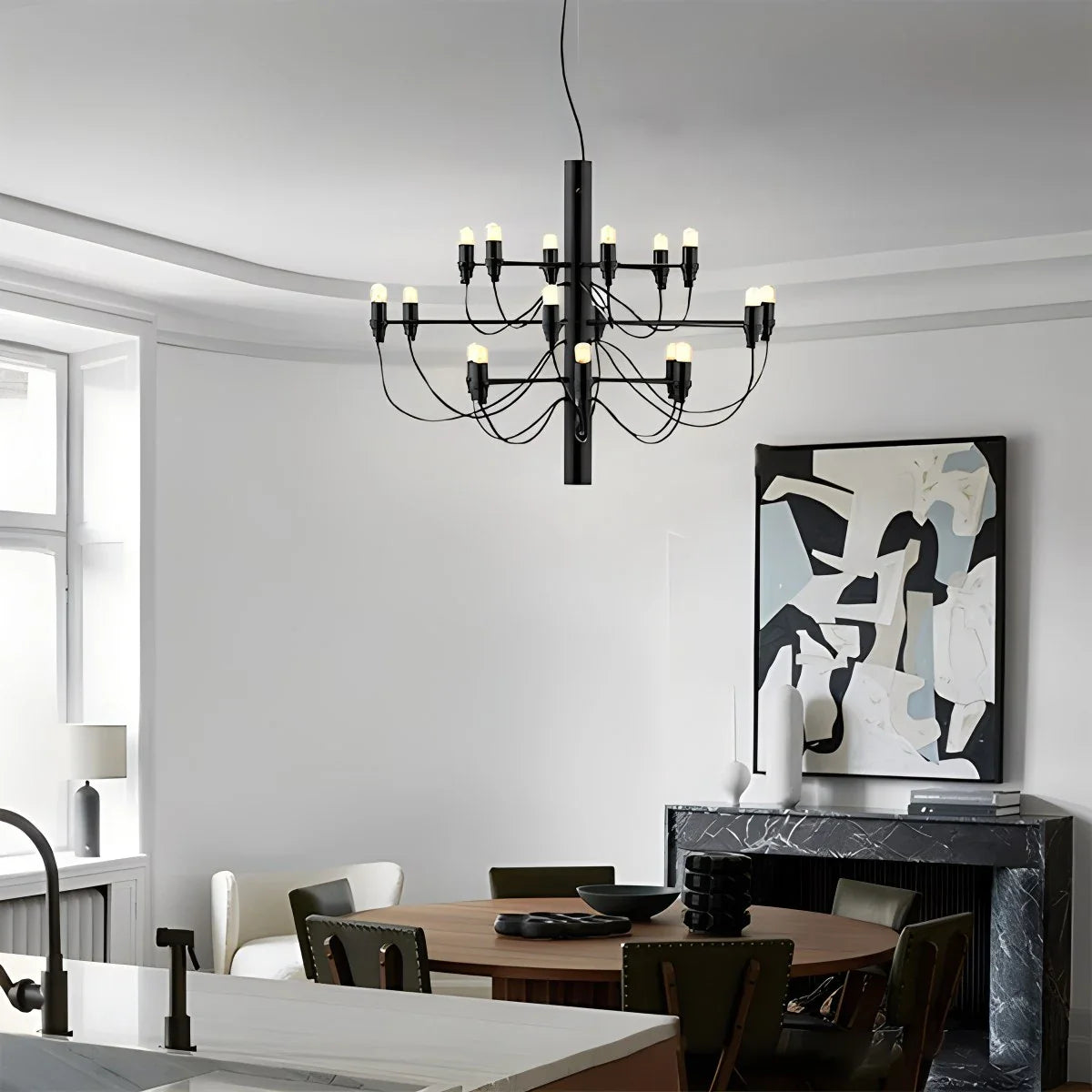 Feyran Tiered Modern Candle Chandelier