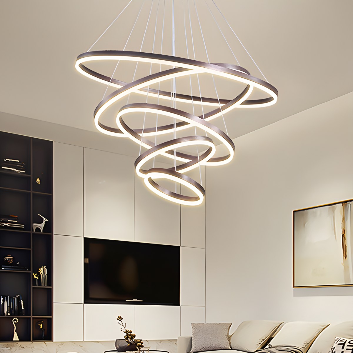 Feyran Tiered Ring Chandelier with Multi-Layer Rings