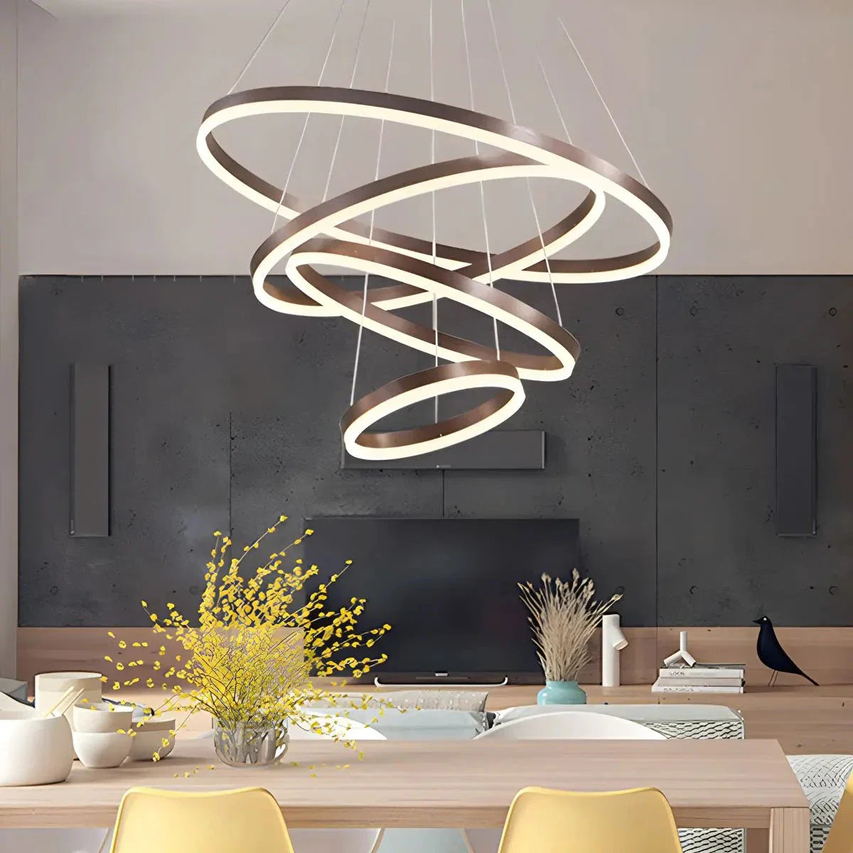 Feyran Tiered Ring Chandelier with Multi-Layer Rings
