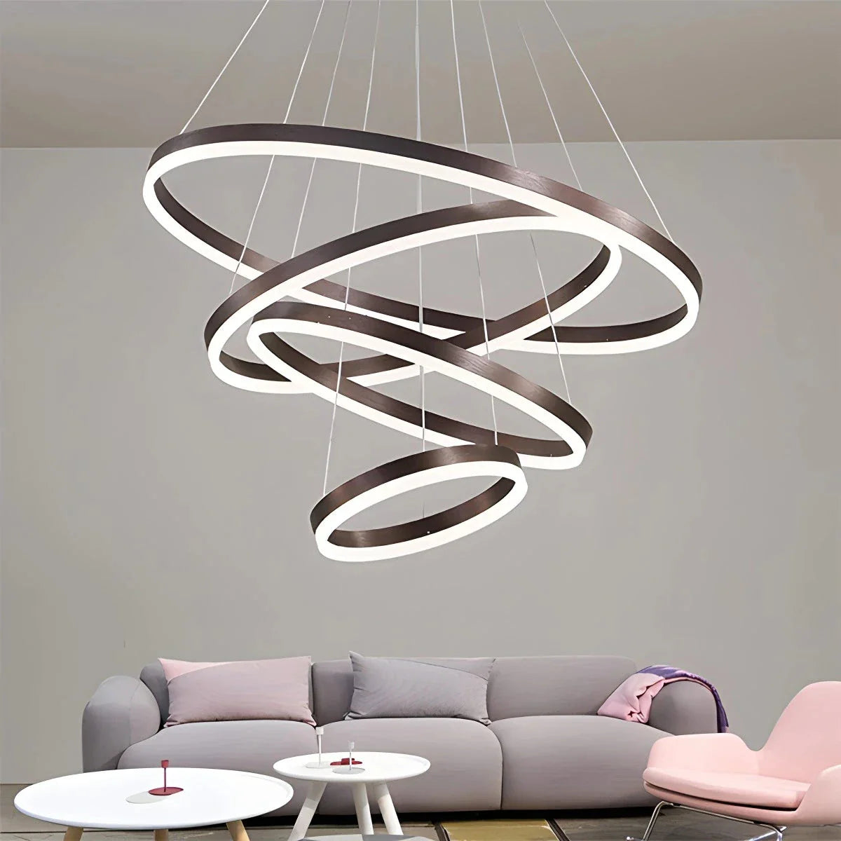 Feyran Tiered Ring Chandelier with Multi-Layer Rings