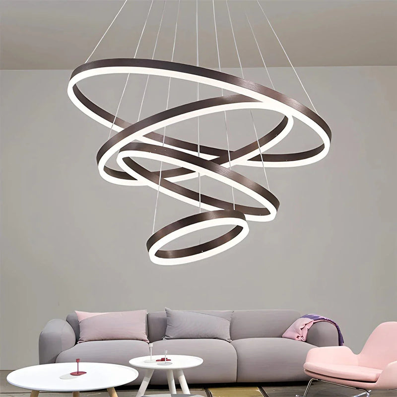 Feyran Tiered Ring Chandelier with Multi-Layer Rings