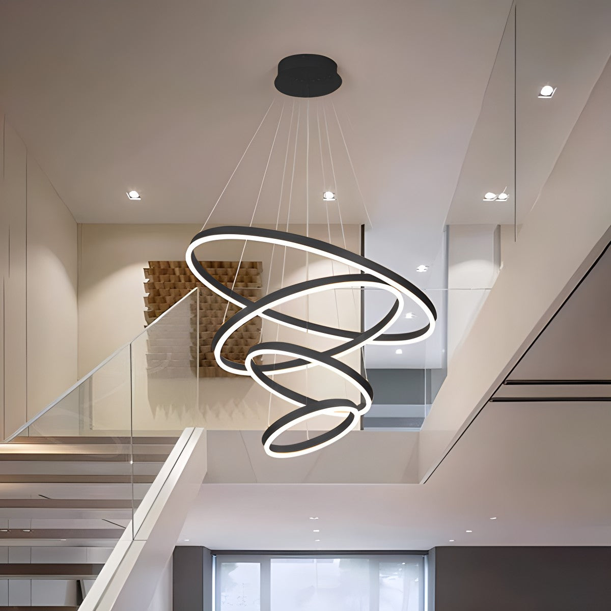 Feyran Tiered Ring Chandelier with Multi-Layer Rings