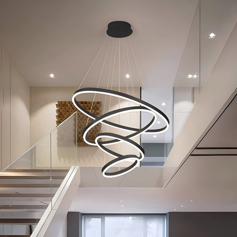 Feyran Tiered Ring Chandelier with Multi-Layer Rings