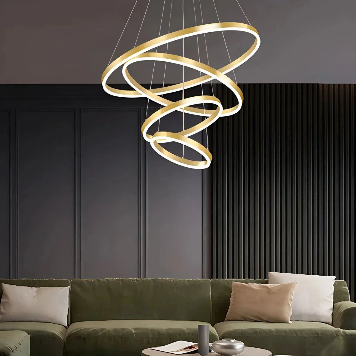 Feyran Tiered Ring Chandelier with Multi-Layer Rings