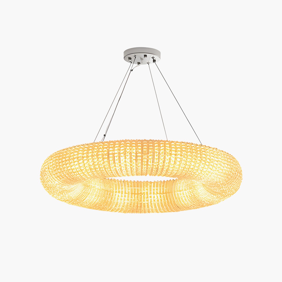 Feyran Riddle Round Crystal Led Ring Chandelier
