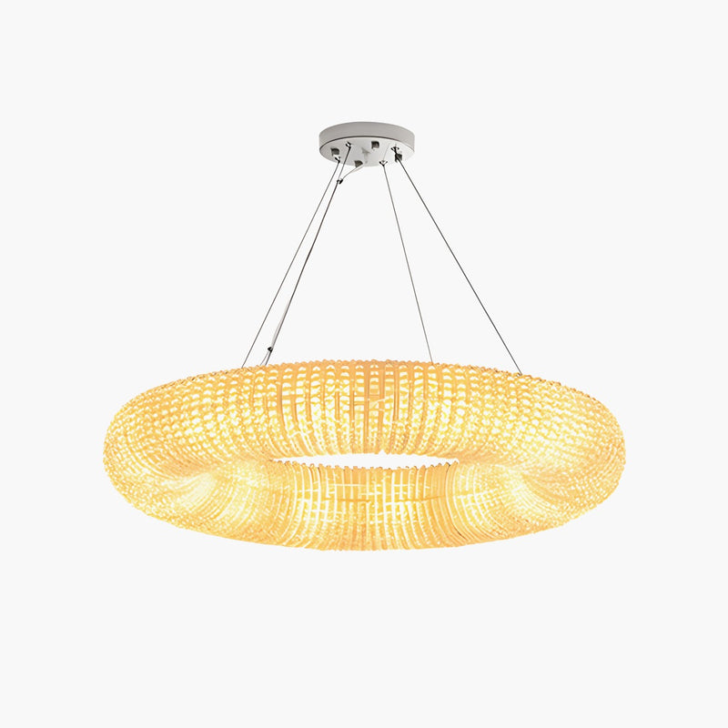 Feyran Riddle Round Crystal Led Ring Chandelier