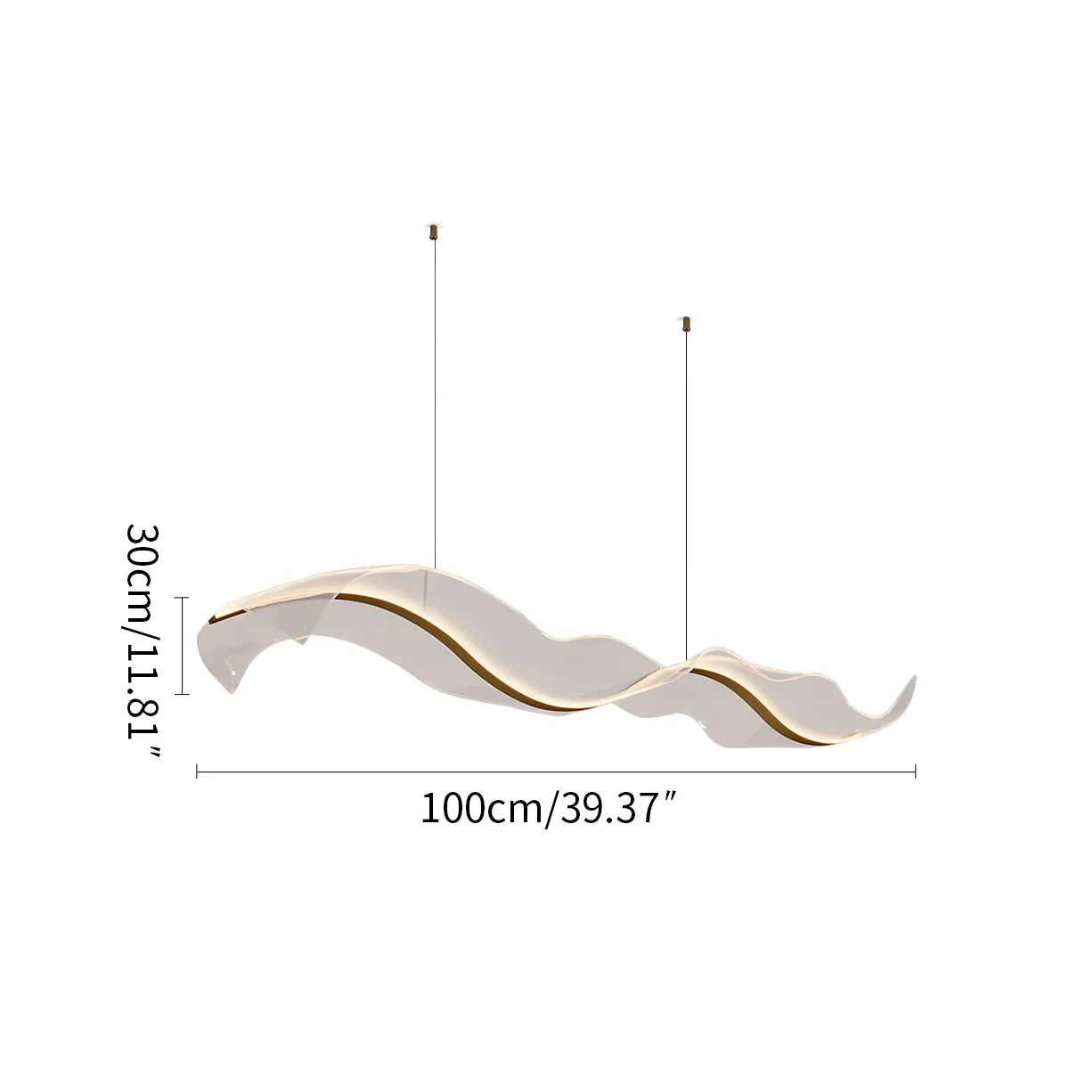 Feyran Modern LED Wave Acrylic Chandelier