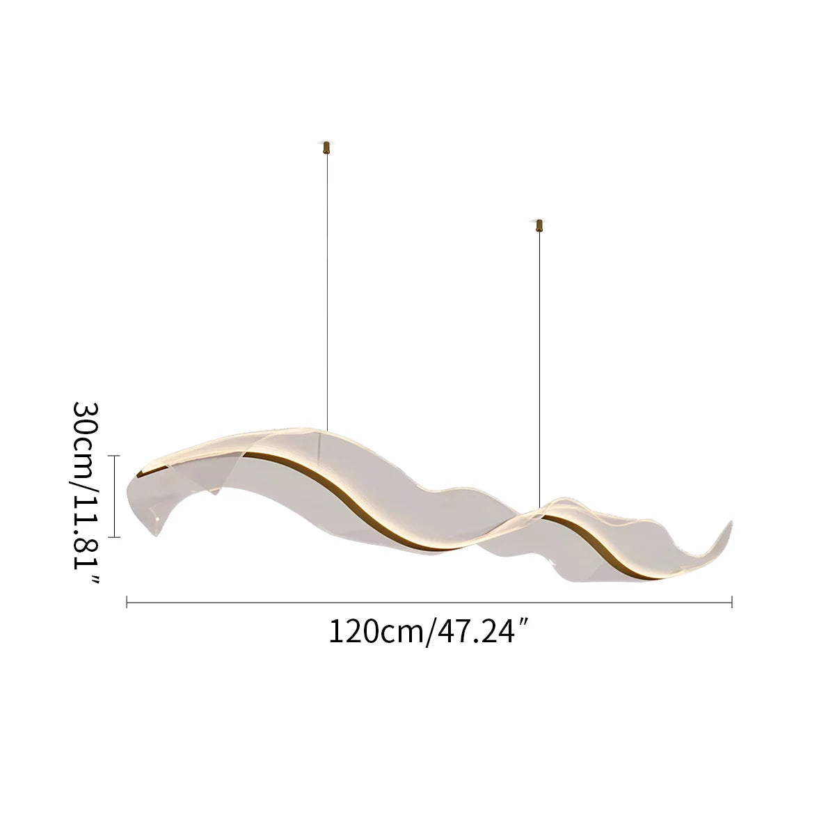 Feyran Modern LED Wave Acrylic Chandelier