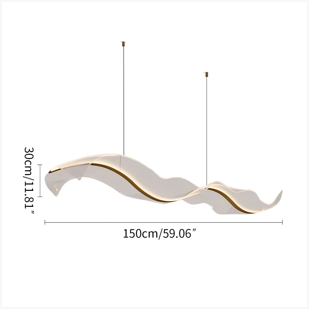 Feyran Modern LED Wave Acrylic Chandelier
