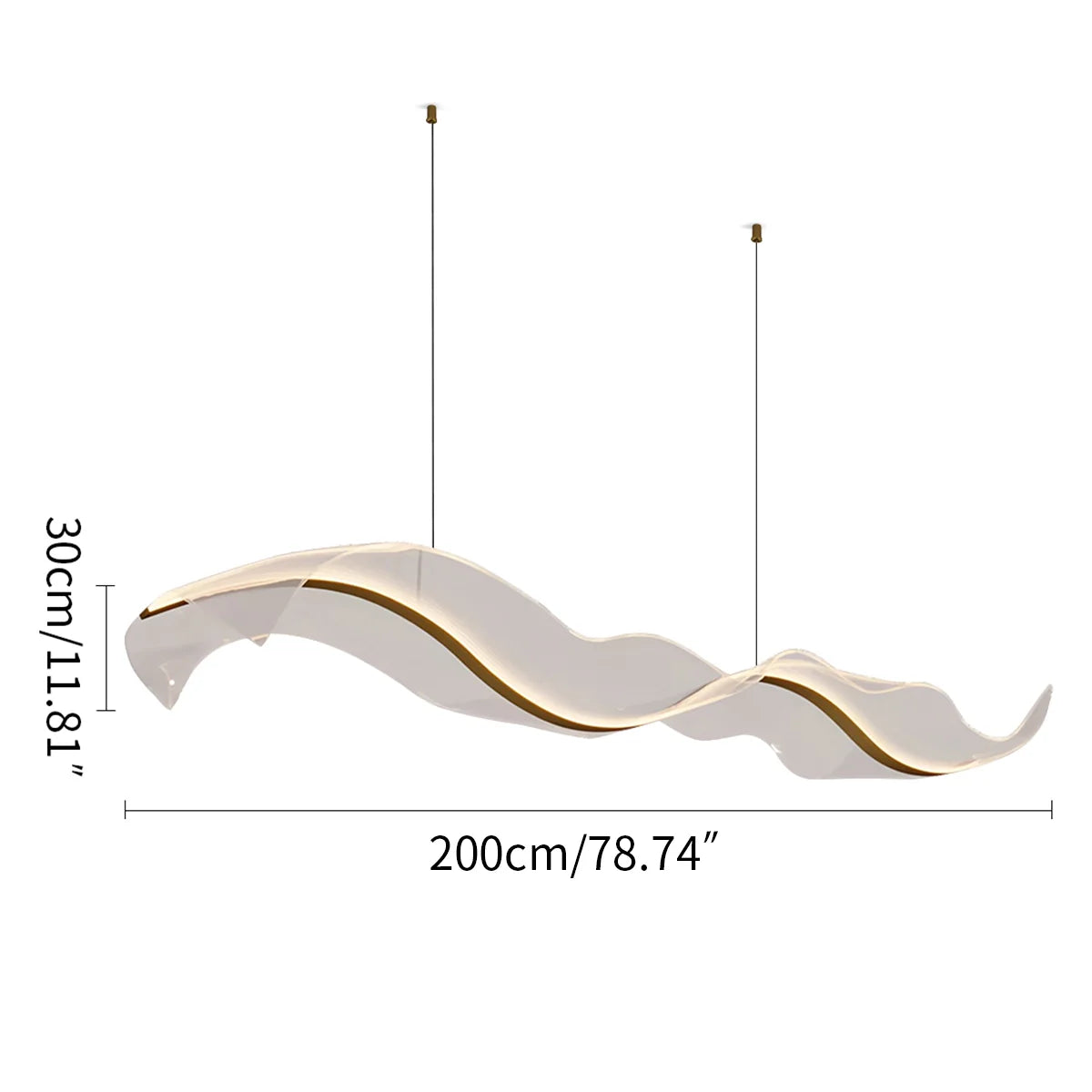 Feyran Modern LED Wave Acrylic Chandelier