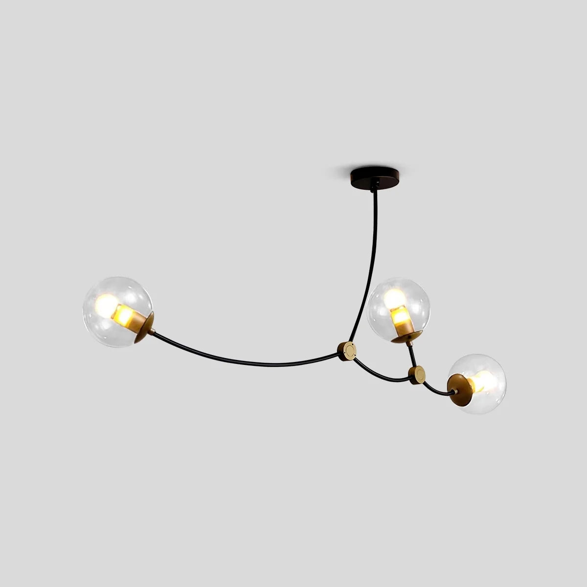 Feyran Minimalist Sputnik Globe Glass Chandelier