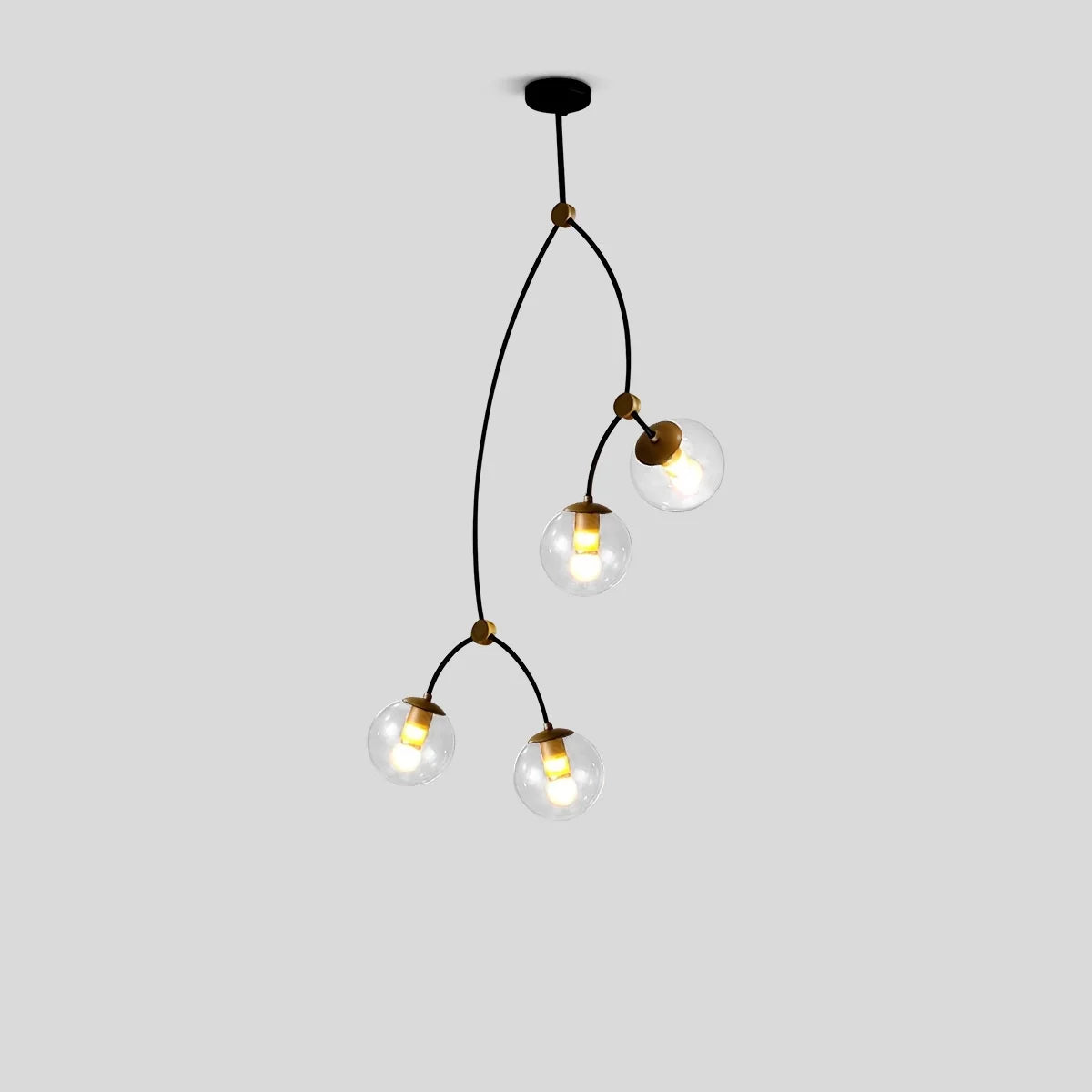 Feyran Minimalist Sputnik Globe Glass Chandelier