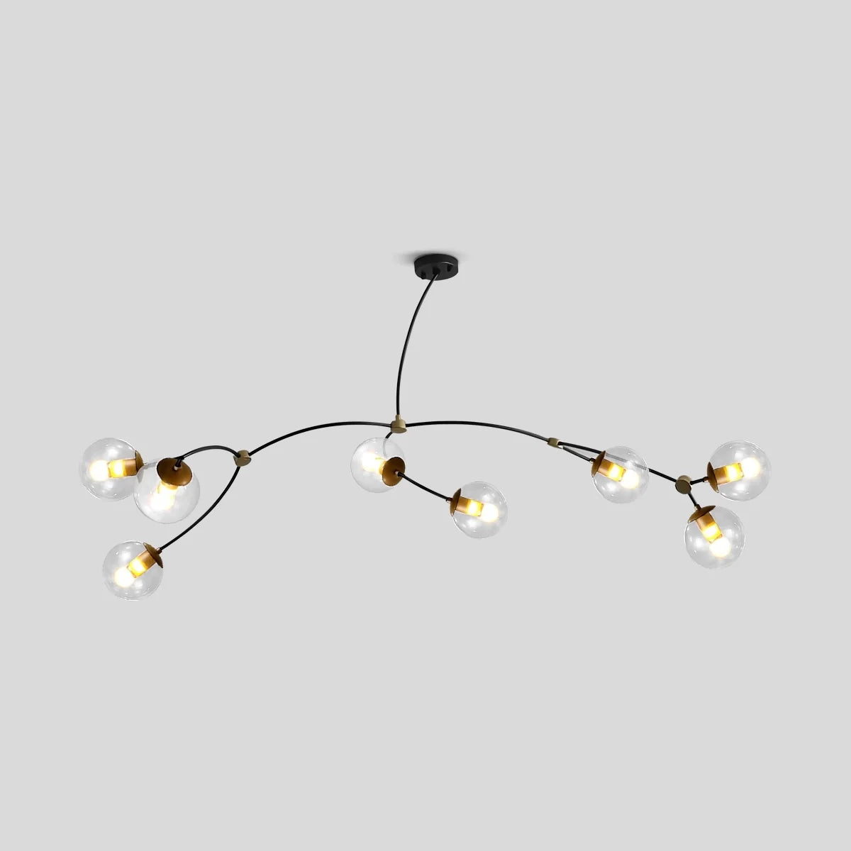 Feyran Minimalist Sputnik Globe Glass Chandelier