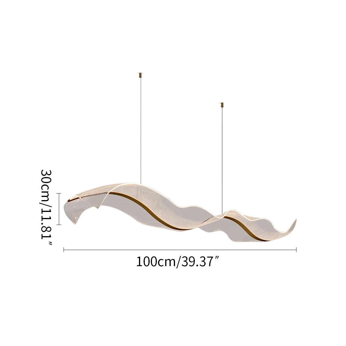 Feyran Modern LED Wave Acrylic Chandelier