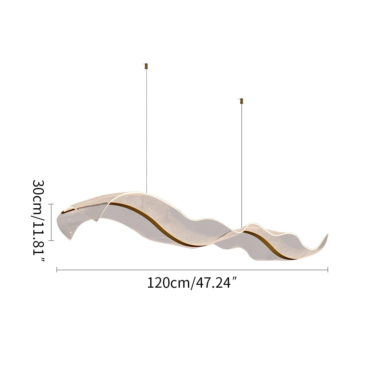Feyran Modern LED Wave Acrylic Chandelier