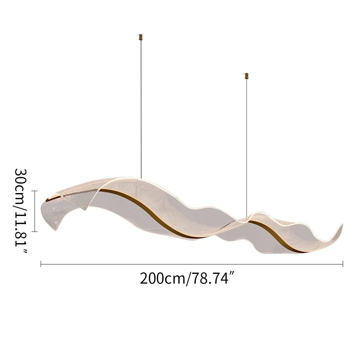 Feyran Modern LED Wave Acrylic Chandelier