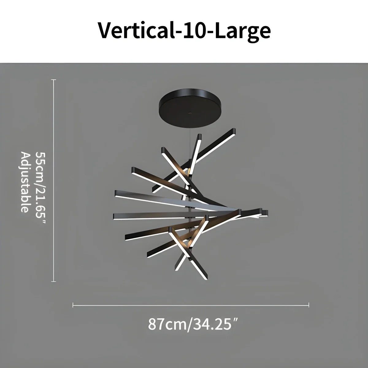 Feyran Linear Fish Bone Modeling Chandelier