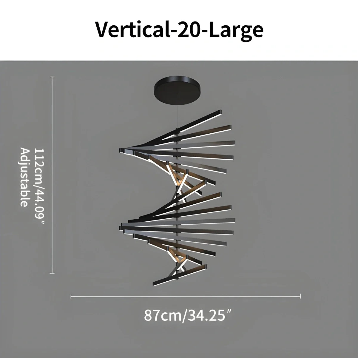 Feyran Linear Fish Bone Modeling Chandelier