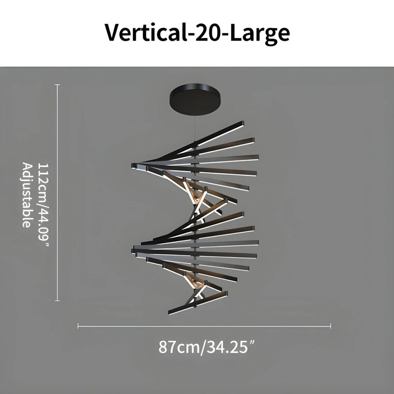 Feyran Linear Fish Bone Modeling Chandelier