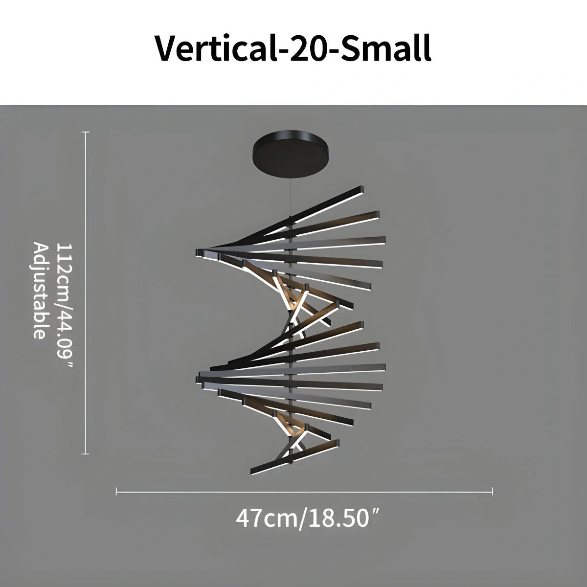 Feyran Linear Fish Bone Modeling Chandelier