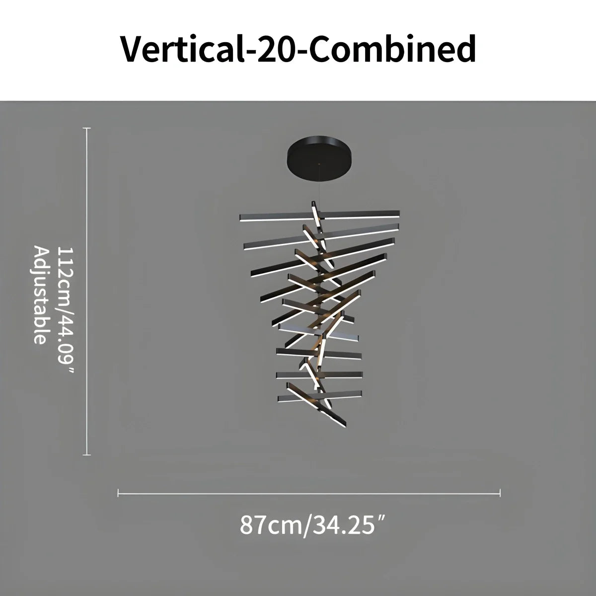 Feyran Linear Fish Bone Modeling Chandelier