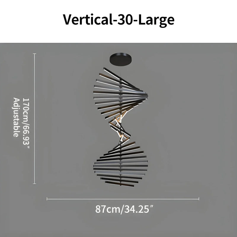 Feyran Linear Fish Bone Modeling Chandelier