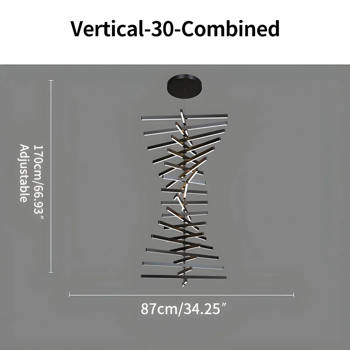 Feyran Linear Fish Bone Modeling Chandelier