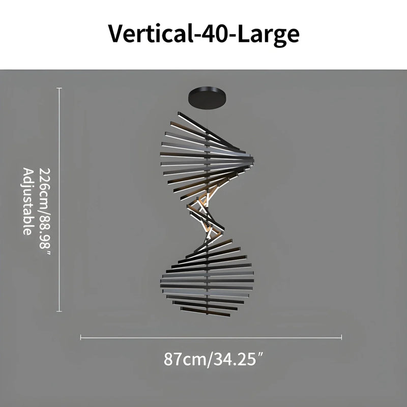 Feyran Linear Fish Bone Modeling Chandelier