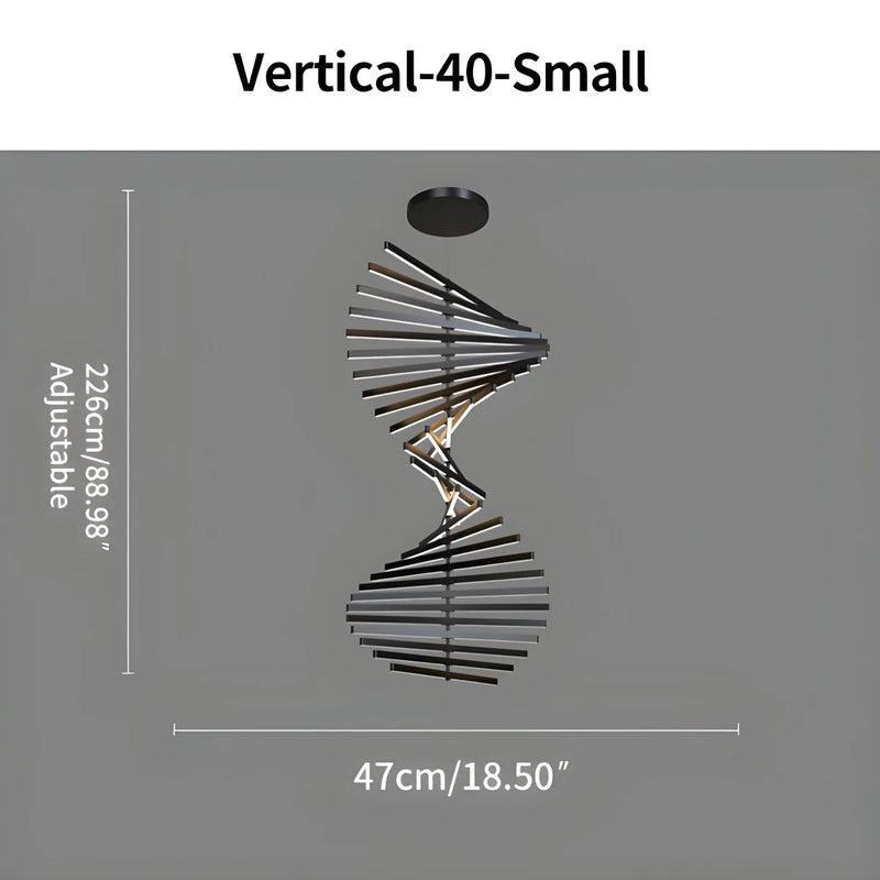 Feyran Linear Fish Bone Modeling Chandelier