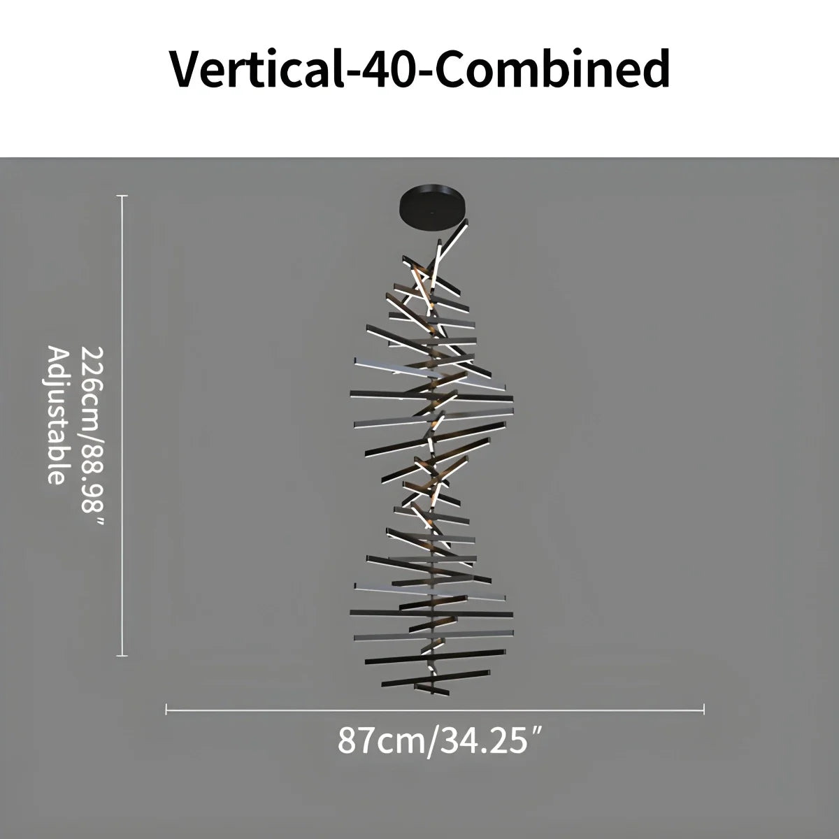 Feyran Linear Fish Bone Modeling Chandelier