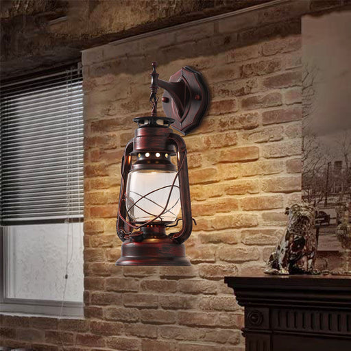 Rustic Lantern Outdoor Wall Sconce | Feyran