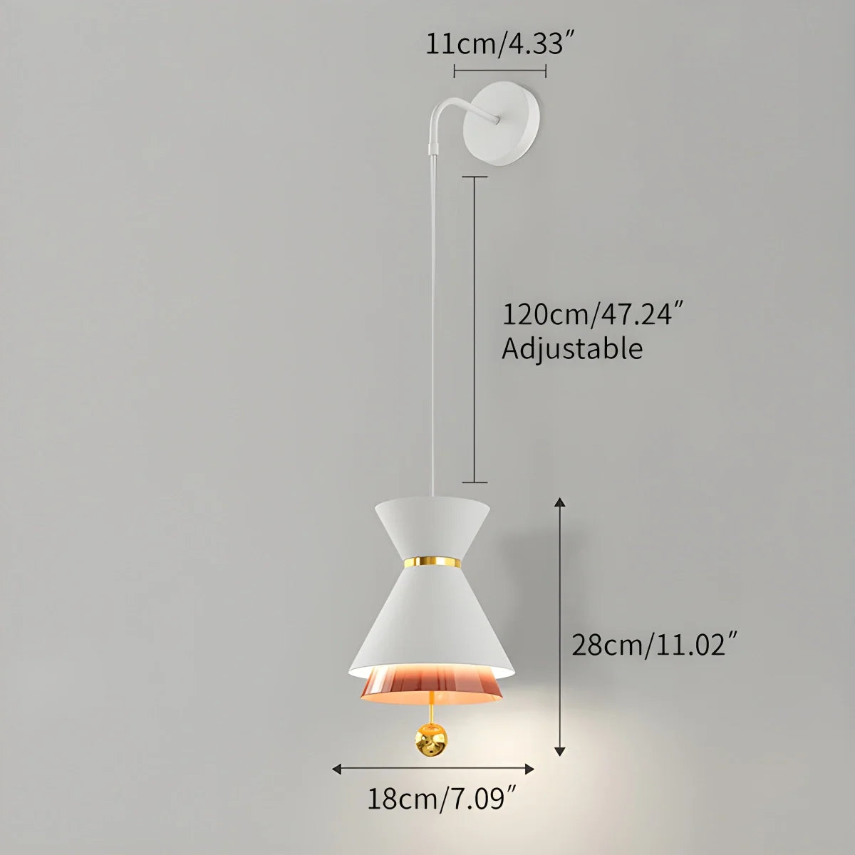 Feyran Modern Minimalist White LED Pendant & Wall Light