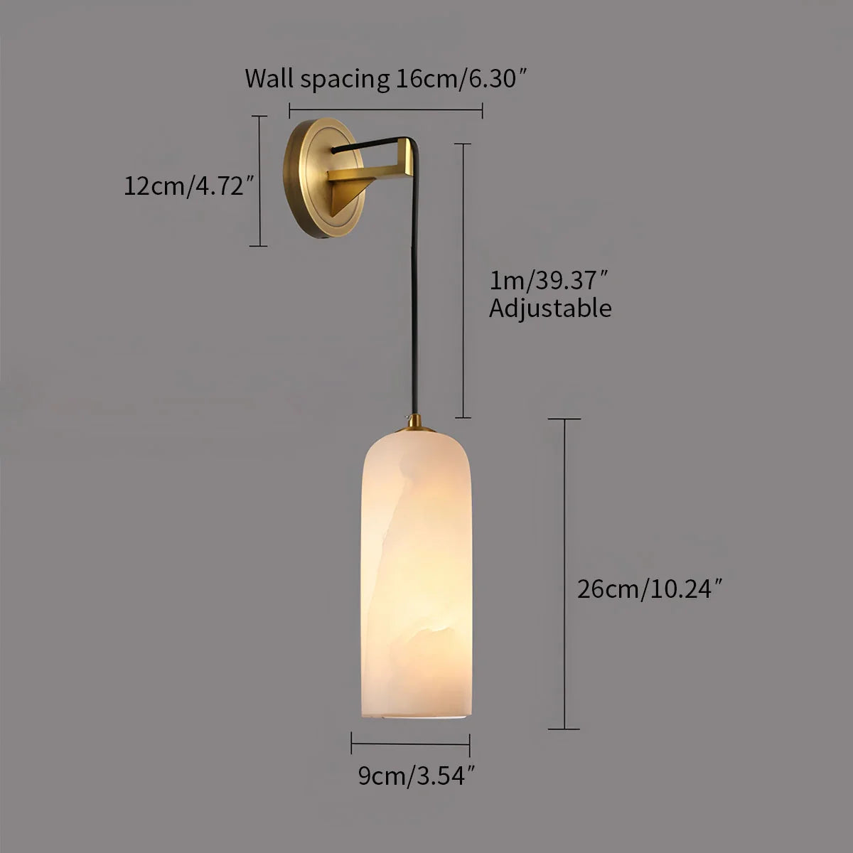 Feyran Modern All Copper Spanish Alabaster Pendant Light