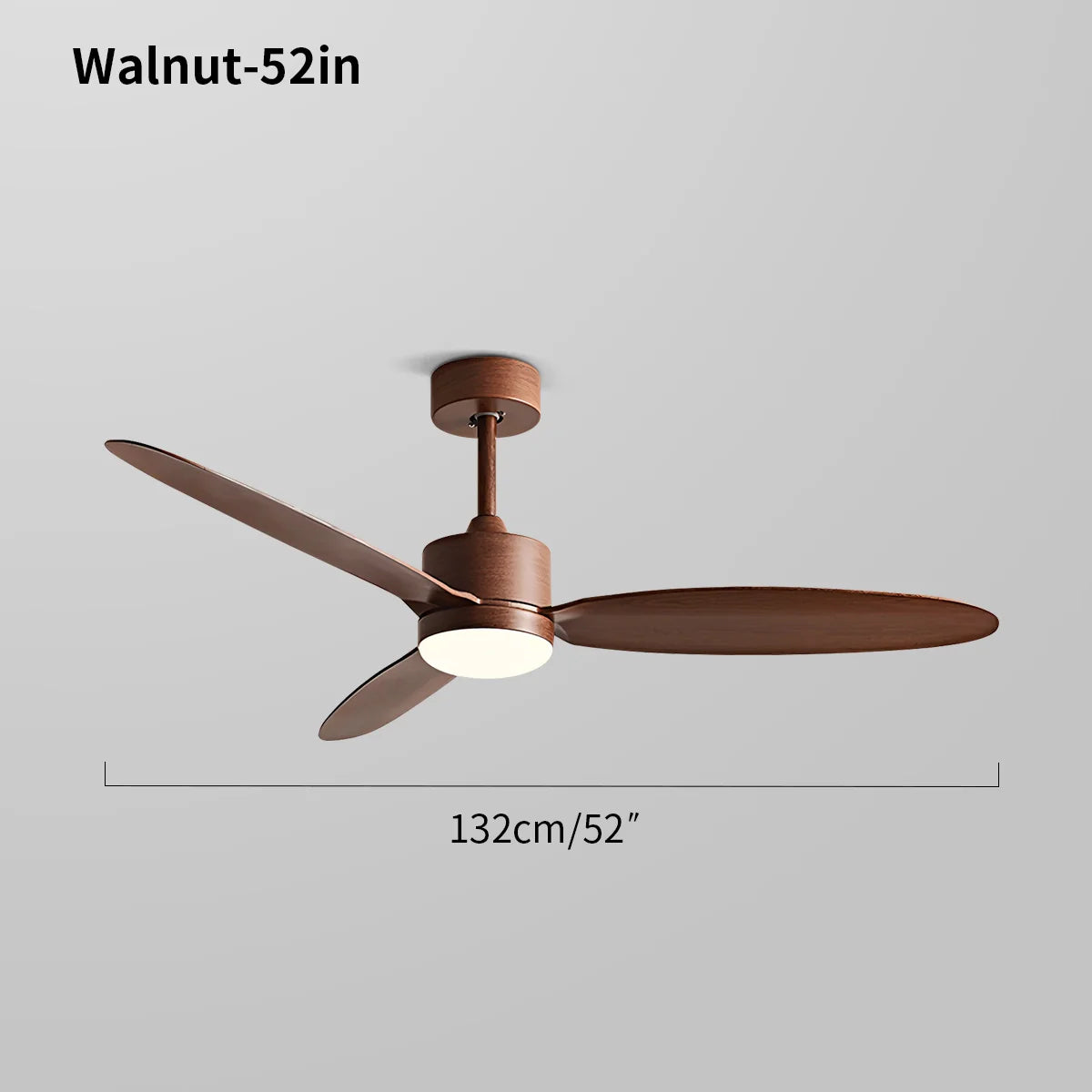 Feyran 3-Blade Ceiling Fan With Light for Bedroom