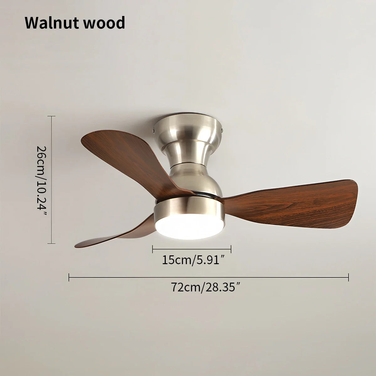 Feyran Small Size Indoor Ceiling Fan Light with Remote