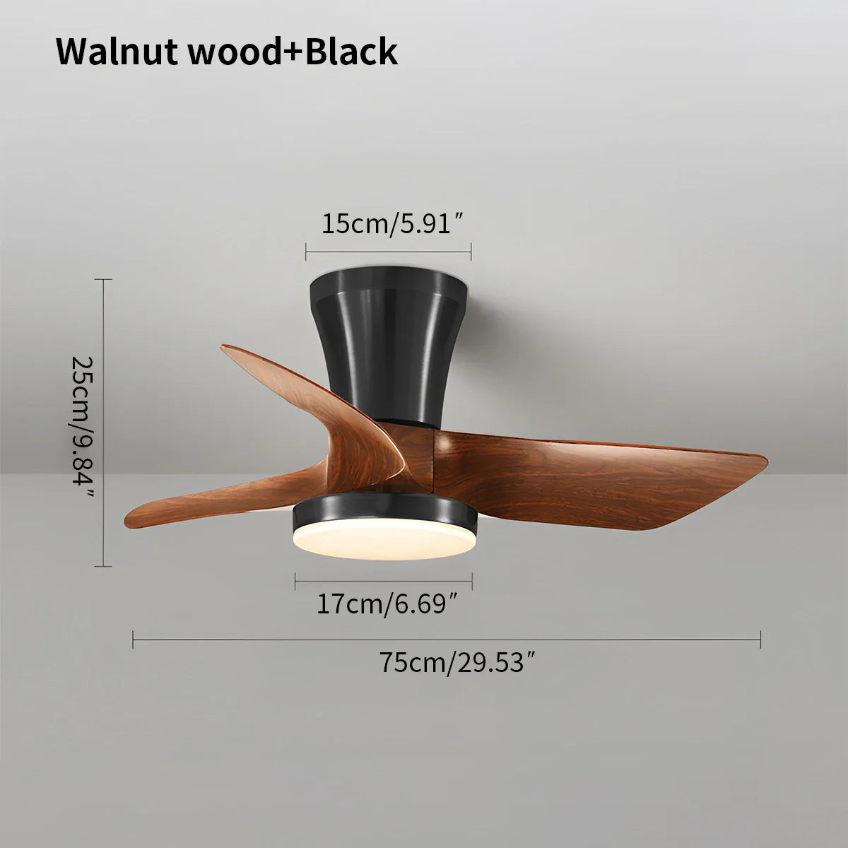 Feyran Nordic LED Ceiling Fan with Light for Living Room
