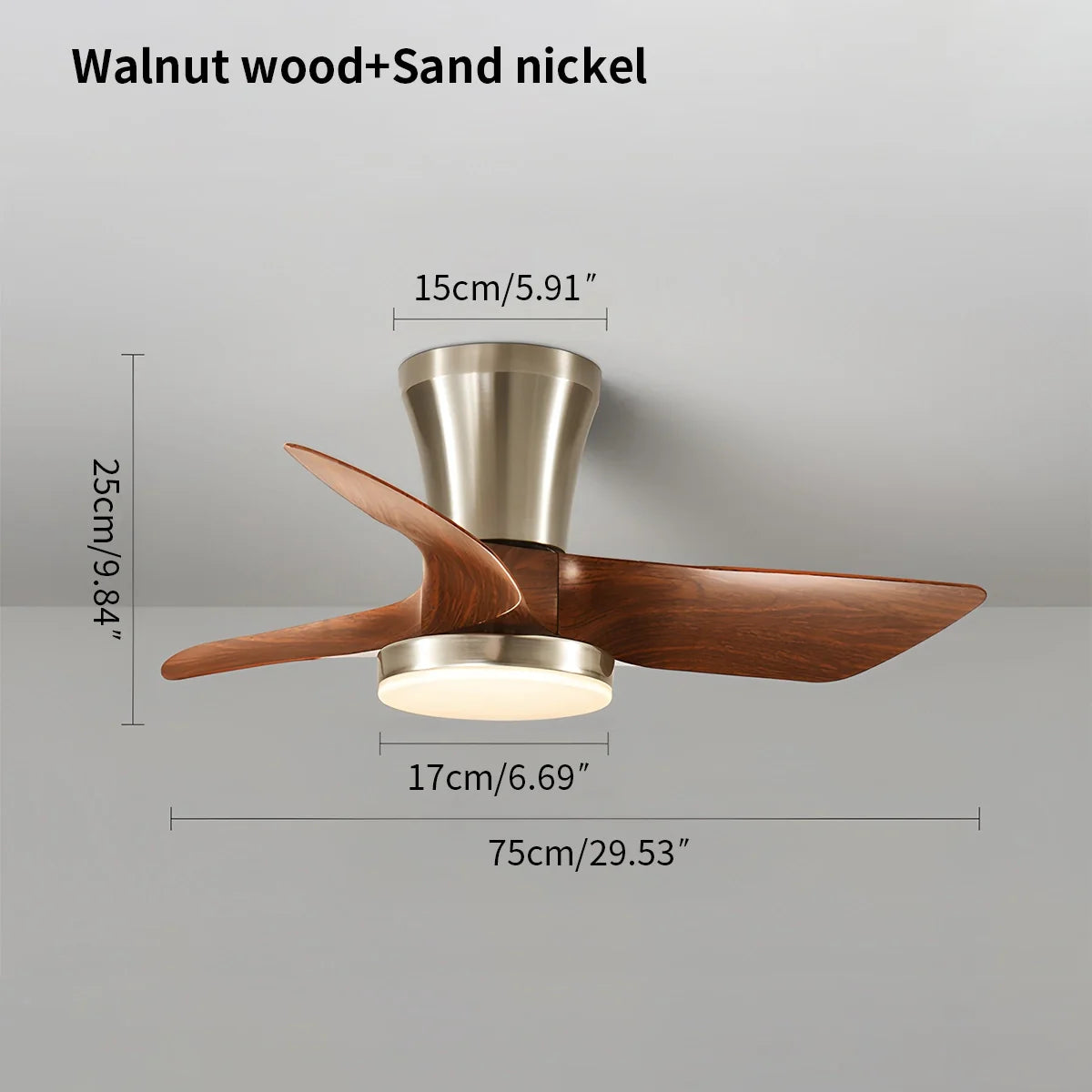 Feyran Nordic LED Ceiling Fan with Light for Living Room