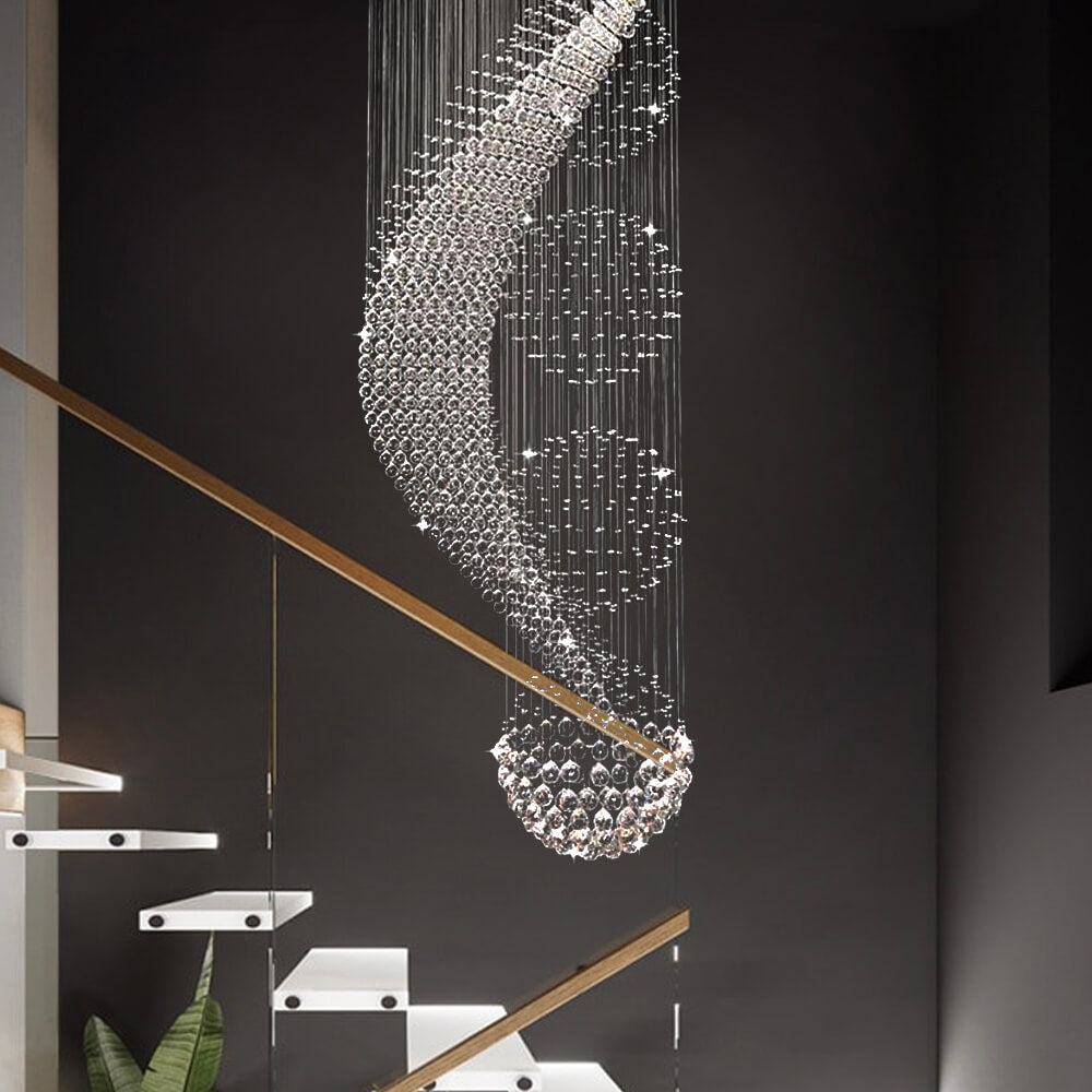 Wave-Shaped-Spiral-Raindrop-Crystal-Chandelier-Staircase2 | Feyran