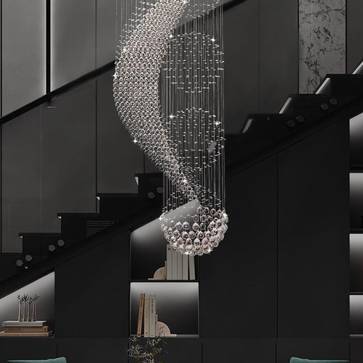 Wave-Shaped-Spiral-Raindrop-Crystal-Chandelier-Staircase3 | Feyran