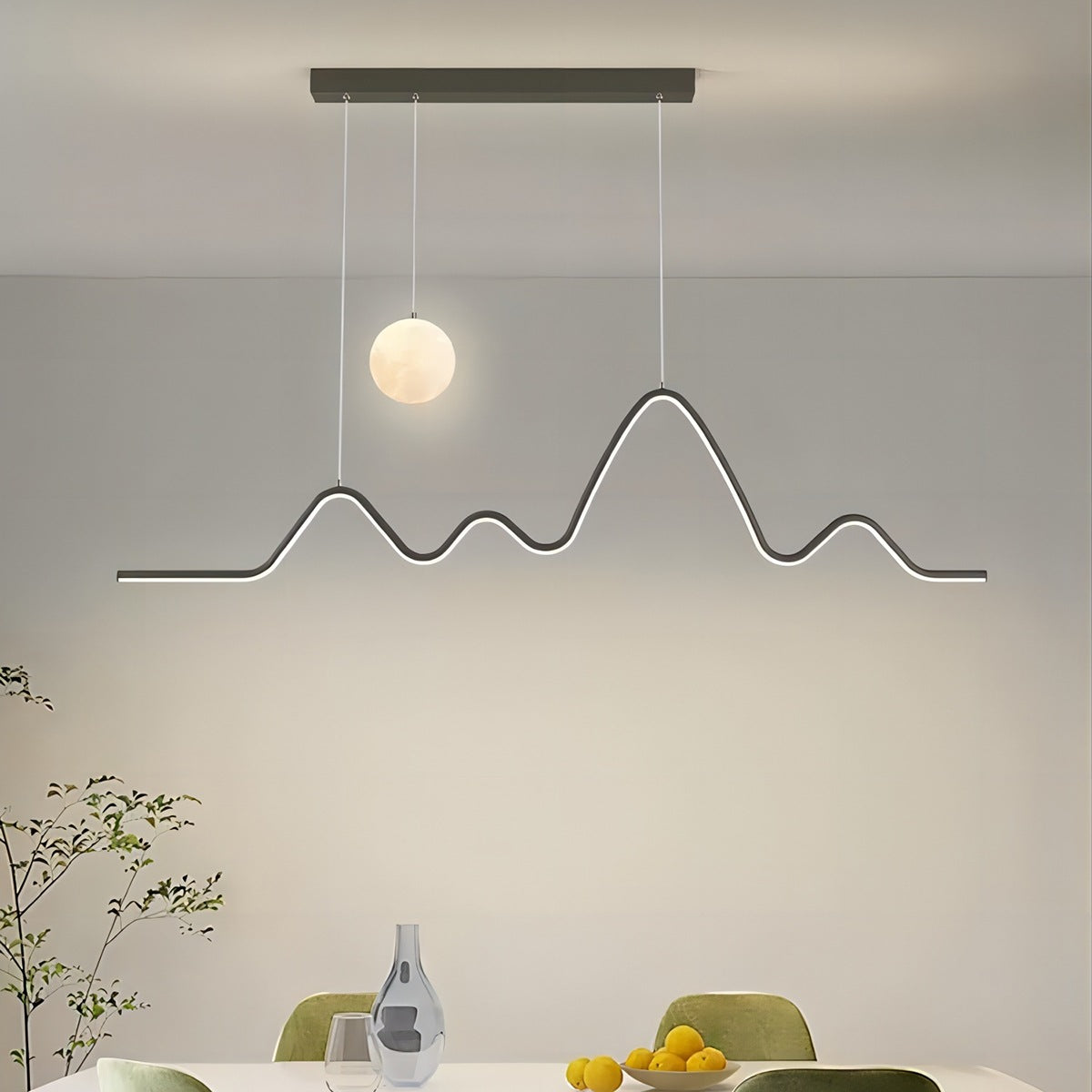 Feyran Louise Minimalist Wavy Pendant Light for Dining Room
