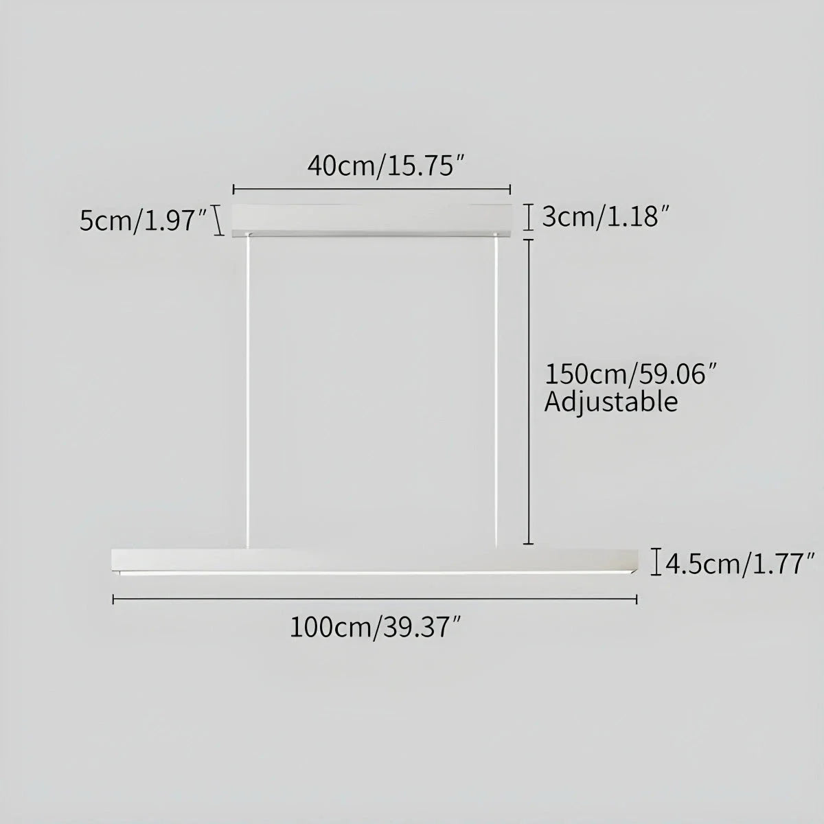 Feyran Modern Linear Pendant Light for Kitchen Island