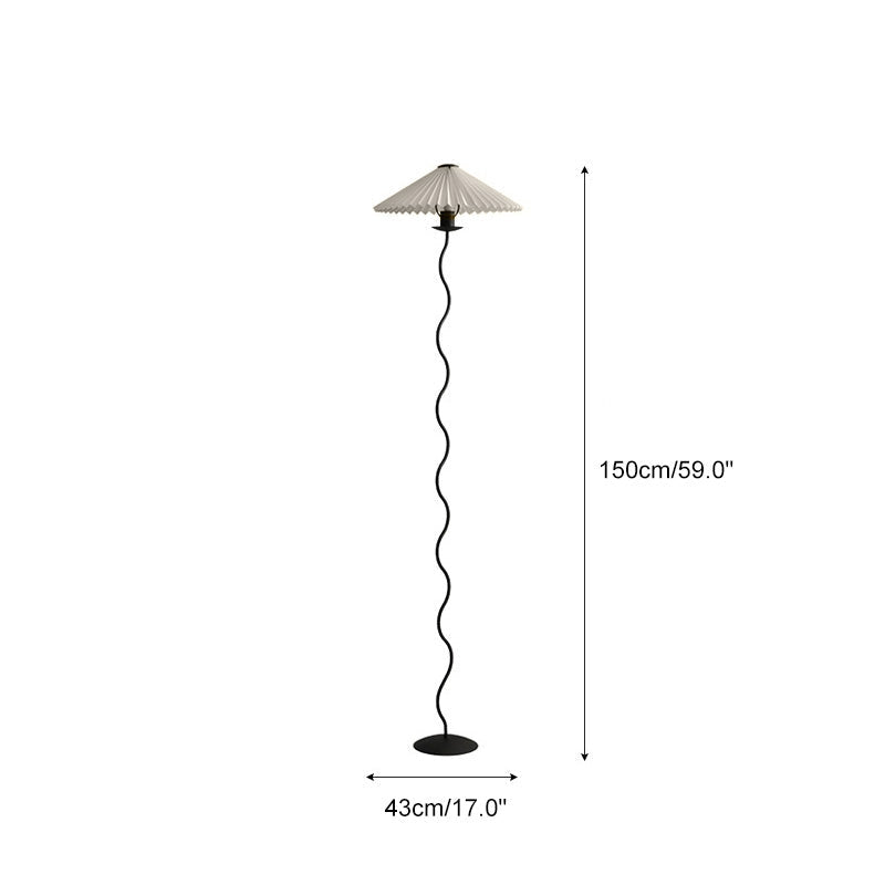 Feyran Pleated Squiggle Floor & Table Lamp