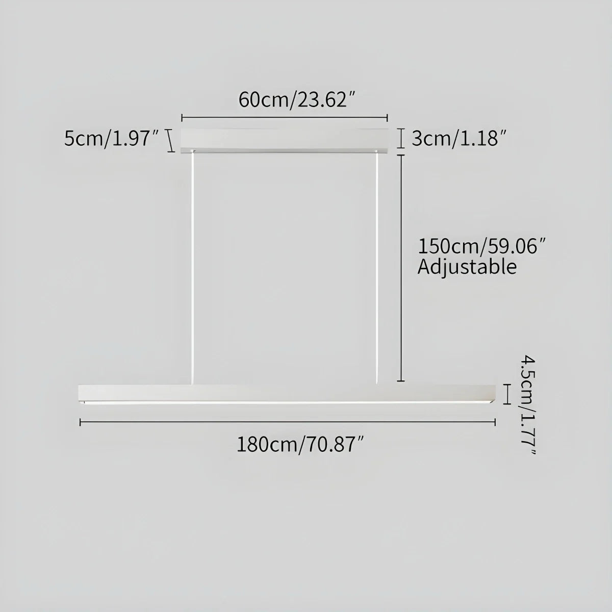 Feyran Modern Linear Pendant Light for Kitchen Island