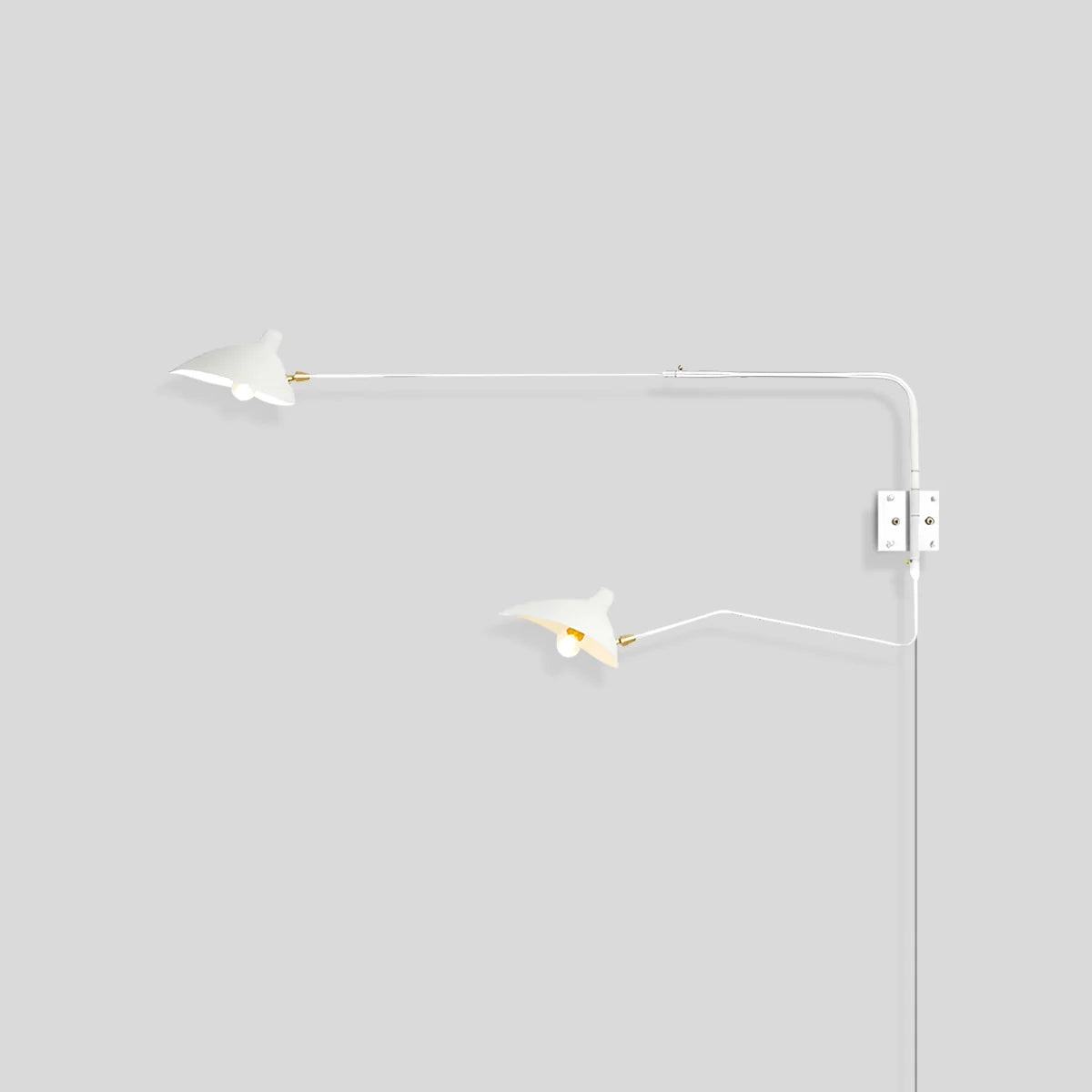 Feyran Two Arm Plug In Wall Sconce for Bedroom