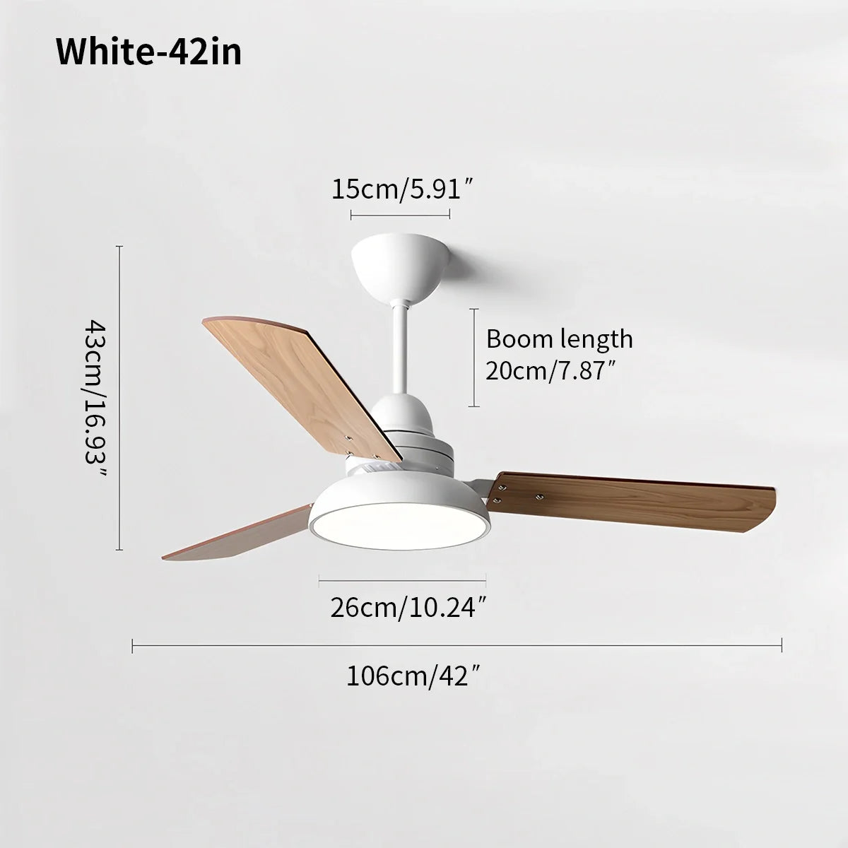 Feyran Modern Minimalist Three Leaf Ceiling Fan Light