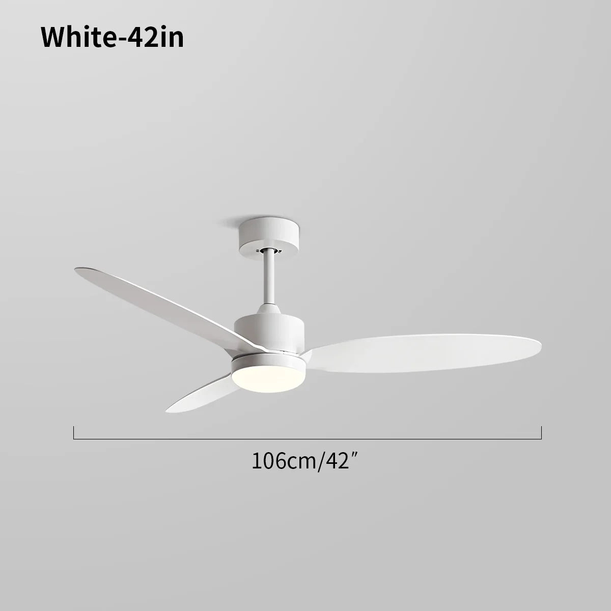 Feyran 3-Blade Ceiling Fan With Light for Bedroom