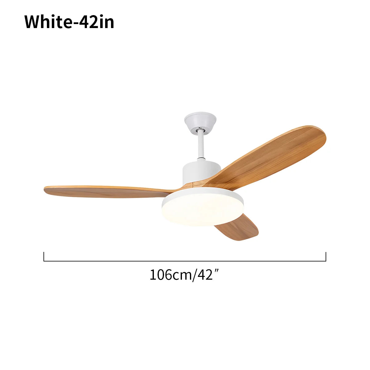 Feyran 3 Wood Blade Ceiling Fan with Light