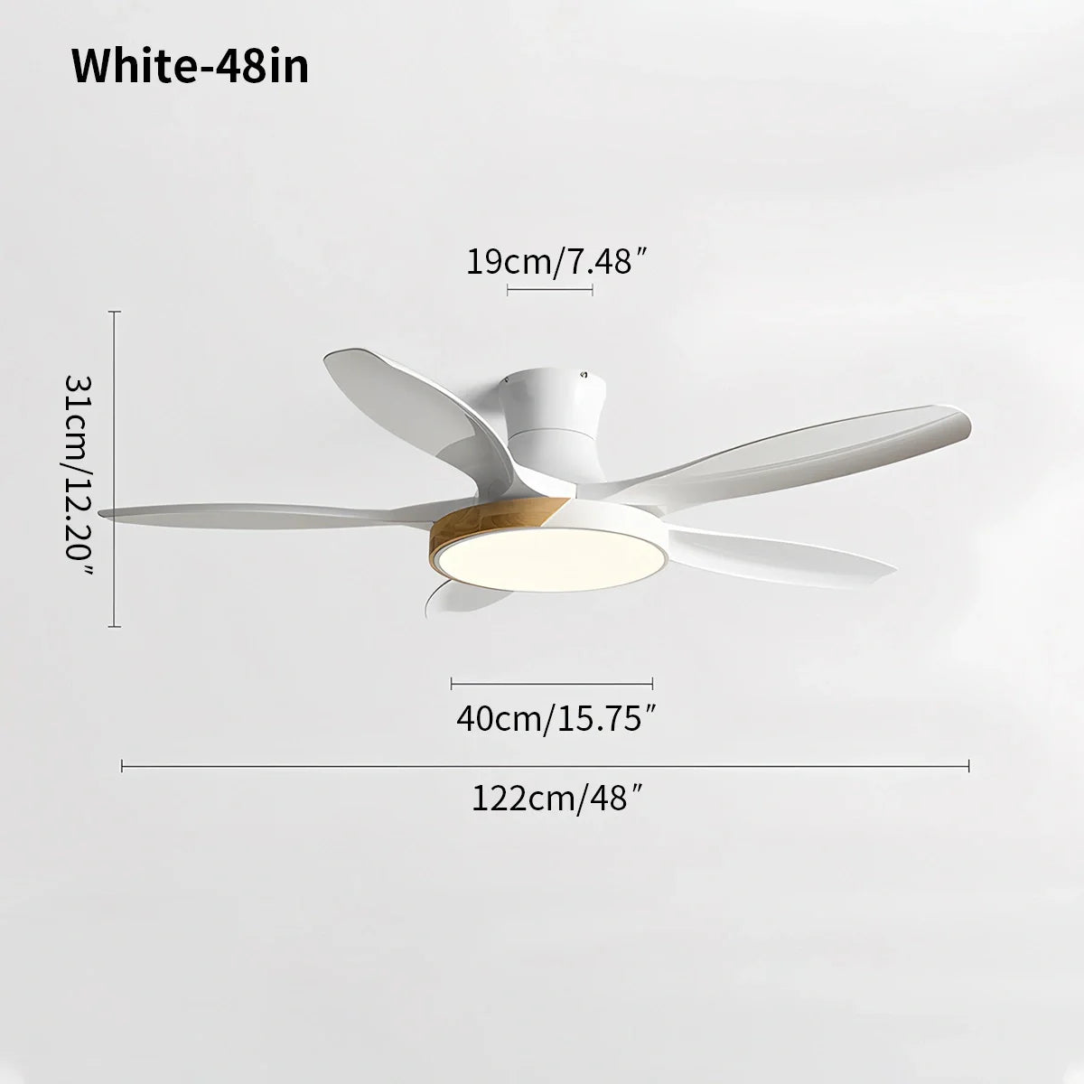Feyran Nordic 5-Blade LED Ceiling Fan Light